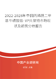 2022-2028年中國(guó)丙烯酰二甲基?；撬徜@-VP共聚物市場(chǎng)現(xiàn)狀及趨勢(shì)分析報(bào)告