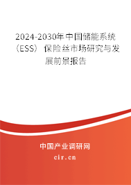 2024-2030年中國儲能系統(tǒng)（ESS）保險絲市場研究與發(fā)展前景報告