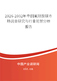 2026-2032年中國氟硅酸鎂市場調查研究與行業(yè)前景分析報告