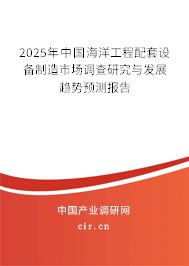2025年中國海洋工程配套設(shè)備制造市場調(diào)查研究與發(fā)展趨勢預(yù)測報告