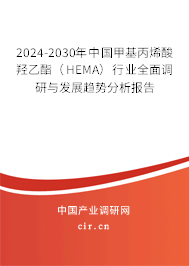 2024-2030年中國甲基丙烯酸羥乙酯（HEMA）行業(yè)全面調(diào)研與發(fā)展趨勢分析報告