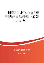 中國空調(diào)電機(jī)行業(yè)發(fā)展調(diào)研與市場(chǎng)前景預(yù)測(cè)報(bào)告（2025-2031年）