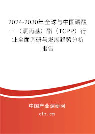 2024-2030年全球與中國磷酸三(氯丙基)酯(TCPP)行業(yè)全面調(diào)研與發(fā)展趨勢分析報告 2024-2030年全球與中國磷酸三(氯丙基)酯(TCPP)行業(yè)全面調(diào)研與發(fā)展趨勢分析報告