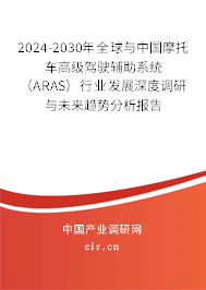 2024-2030年全球與中國(guó)摩托車(chē)高級(jí)駕駛輔助系統(tǒng)（ARAS）行業(yè)發(fā)展深度調(diào)研與未來(lái)趨勢(shì)分析報(bào)告
