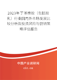 2023年丁苯橡膠（包括膠乳）行業(yè)國內(nèi)外市場發(fā)展比較分析及投資風(fēng)險與營銷策略評估報告