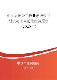 中國城市公交行業(yè)市場現(xiàn)狀研究與未來前景趨勢報告（2025年）