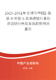 2025-2031年全球與中國2-氨基-4-甲基-5-氯苯磺酸行業(yè)現(xiàn)狀調(diào)研分析及發(fā)展趨勢預(yù)測報告