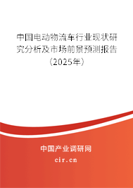 中國電動物流車行業(yè)現(xiàn)狀研究分析及市場前景預測報告（2025年）