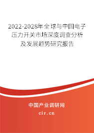 2022-2028年全球與中國電子壓力開關(guān)市場深度調(diào)查分析及發(fā)展趨勢研究報告 2022-2028年全球與中國電子壓力開關(guān)市場深度調(diào)查分析及發(fā)展趨勢研究報告