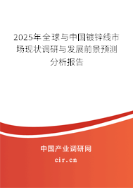 2025年全球與中國(guó)鍍鋅線市場(chǎng)現(xiàn)狀調(diào)研與發(fā)展前景預(yù)測(cè)分析報(bào)告
