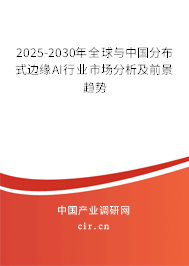 2025-2030年全球與中國(guó)分布式邊緣AI行業(yè)市場(chǎng)分析及前景趨勢(shì)