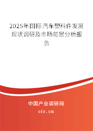 2025年國際汽車塑料件發(fā)展現(xiàn)狀調(diào)研及市場前景分析報(bào)告 2025年國際汽車塑料件發(fā)展現(xiàn)狀調(diào)研及市場前景分析報(bào)告