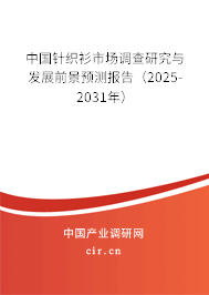 中國(guó)針織衫市場(chǎng)調(diào)查研究與發(fā)展前景預(yù)測(cè)報(bào)告(2025-2031年) 中國(guó)針織衫市場(chǎng)調(diào)查研究與發(fā)展前景預(yù)測(cè)報(bào)告(2025-2031年)