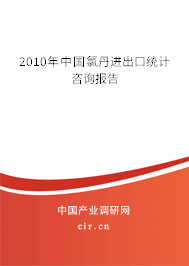 2010年中國氯丹進(jìn)出口統(tǒng)計(jì)咨詢報(bào)告 2010年中國氯丹進(jìn)出口統(tǒng)計(jì)咨詢報(bào)告