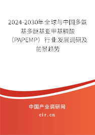 2024-2030年全球與中國多氨基多醚基亞甲基膦酸（PAPEMP）行業(yè)發(fā)展調(diào)研及前景趨勢