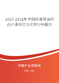 2025-2031年中國防暑降溫藥品行業(yè)研究與前景分析報告 2025-2031年中國防暑降溫藥品行業(yè)研究與前景分析報告