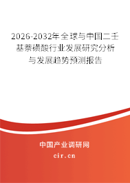 2026-2032年全球與中國二壬基萘磺酸行業(yè)發(fā)展研究分析與發(fā)展趨勢預測報告