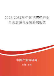 2025-2031年中國抗癌藥行業(yè)全面調研與發(fā)展趨勢報告