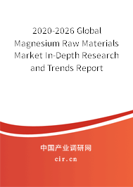 2020-2026 Global Magnesium Raw Materials Market In-Depth Research and Trends Report 2020-2026 Global Magnesium Raw Materials Market In-Depth Research and Trends Report