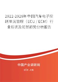 2022-2028年中國汽車電子控制單元管理（ECU / ECM）行業(yè)現(xiàn)狀及前景趨勢分析報(bào)告