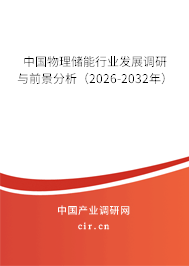 中國物理儲(chǔ)能行業(yè)發(fā)展調(diào)研與前景分析（2025-2031年）