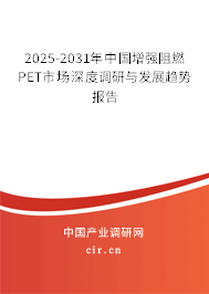 2025-2031年中國(guó)增強(qiáng)阻燃PET市場(chǎng)深度調(diào)研與發(fā)展趨勢(shì)報(bào)告
