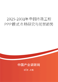 2025-2031年中國市政工程PPP模式市場研究與前景趨勢