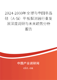 2024-2030年全球與中國非晶硅（A-Si）平板探測器行業(yè)發(fā)展深度調(diào)研與未來趨勢分析報告