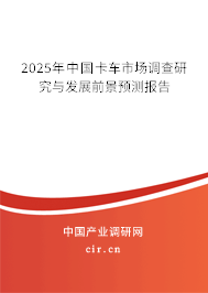 2025年中國(guó)卡車(chē)市場(chǎng)調(diào)查研究與發(fā)展前景預(yù)測(cè)報(bào)告