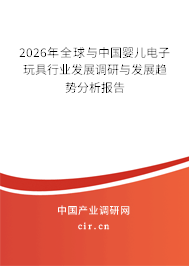2024年全球與中國嬰兒電子玩具行業(yè)發(fā)展調(diào)研與發(fā)展趨勢分析報告