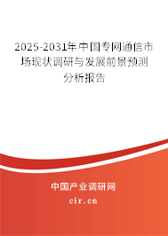 2025-2031年中國(guó)專(zhuān)網(wǎng)通信市場(chǎng)現(xiàn)狀調(diào)研與發(fā)展前景預(yù)測(cè)分析報(bào)告