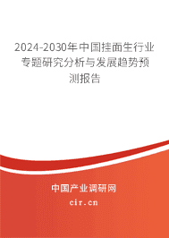 2023-2029年中國掛面生行業(yè)專題研究分析與發(fā)展趨勢預測報告