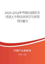 2024-2030年中國5G固定無線接入市場調(diào)查研究與趨勢預(yù)測報告