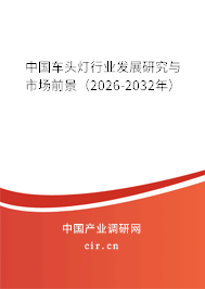 中國車頭燈行業(yè)發(fā)展研究與市場前景（2025-2031年）