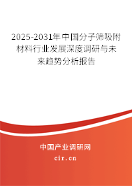 2025-2031年中國分子篩吸附材料行業(yè)發(fā)展深度調(diào)研與未來趨勢分析報(bào)告