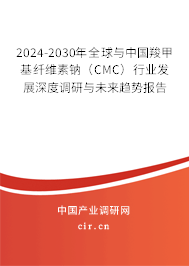 2024-2030年全球與中國(guó)羧甲基纖維素鈉(CMC)行業(yè)發(fā)展深度調(diào)研與未來趨勢(shì)報(bào)告 2024-2030年全球與中國(guó)羧甲基纖維素鈉(CMC)行業(yè)發(fā)展深度調(diào)研與未來趨勢(shì)報(bào)告