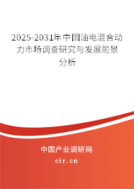 2025-2031年中國油電混合動力市場調(diào)查研究與發(fā)展前景分析