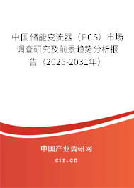 中國儲能變流器（PCS）市場調(diào)查研究及前景趨勢分析報告（2025-2031年）