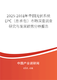 2025-2031年中國光伏系統(tǒng)EPC（總承包）市場深度調(diào)查研究與發(fā)展趨勢分析報告