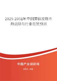 2025-2031年中國勞保皮鞋市場調(diào)研與行業(yè)前景預(yù)測