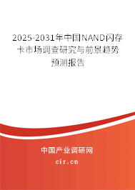 2025-2031年中國(guó)NAND閃存卡市場(chǎng)調(diào)查研究與前景趨勢(shì)預(yù)測(cè)報(bào)告