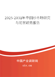 2025-2031年中國(guó)紗市場(chǎng)研究與前景趨勢(shì)報(bào)告