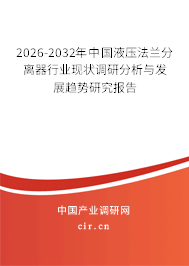 2024-2030年中國液壓法蘭分離器行業(yè)現(xiàn)狀調(diào)研分析與發(fā)展趨勢研究報告