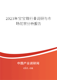 2023年寶寶鞋行業(yè)調(diào)研與市場前景分析報告