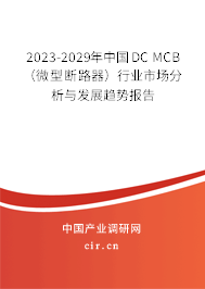 2023-2029年中國(guó)DC MCB（微型斷路器）行業(yè)市場(chǎng)分析與發(fā)展趨勢(shì)報(bào)告
