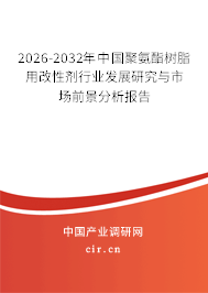 2026-2032年中國(guó)聚氨酯樹脂用改性劑行業(yè)發(fā)展研究與市場(chǎng)前景分析報(bào)告 2026-2032年中國(guó)聚氨酯樹脂用改性劑行業(yè)發(fā)展研究與市場(chǎng)前景分析報(bào)告