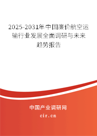 2025-2031年中國廉價(jià)航空運(yùn)輸行業(yè)發(fā)展全面調(diào)研與未來趨勢報(bào)告