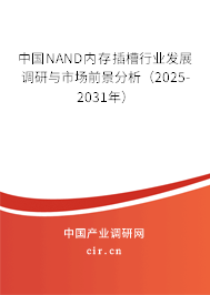 中國NAND內(nèi)存插槽行業(yè)發(fā)展調(diào)研與市場前景分析（2025-2031年）