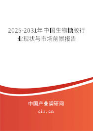 2025-2031年中國(guó)生物糖膠行業(yè)現(xiàn)狀與市場(chǎng)前景報(bào)告 2025-2031年中國(guó)生物糖膠行業(yè)現(xiàn)狀與市場(chǎng)前景報(bào)告