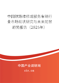 中國鐵路維修或服務(wù)車輛行業(yè)市場現(xiàn)狀研究與未來前景趨勢報(bào)告（2025年）